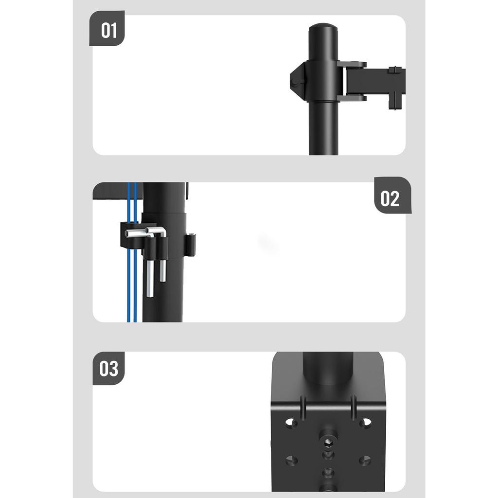 Suport monitor computer mecanic cu un singur braț rotativ suport monitor ergonomic