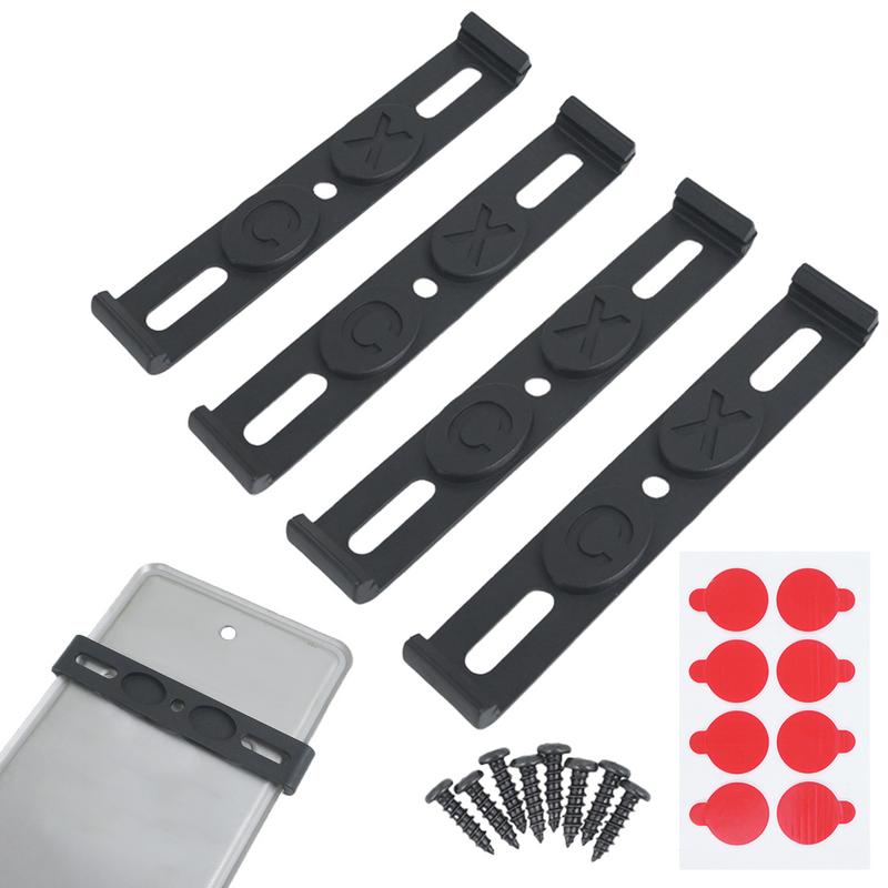 Frameless License Plate Holder 4PCS Weather-Proof Car Tag Holder Car Plate Frame for Front and Rear Car Tags Car Accessories