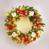 2025 Christmas Wreath Front Door Wreath Lights Vintage Farm Wreath Pine Cones Fall Thanksgiving Xmas Decor