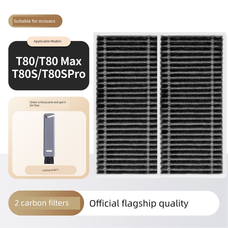 Compatible with Ecovacs T80/S Consumables, Sweeping Robot Accessories, Pro Side Roller Brush, Mop, Filter, Dust Bag, Cleaning Fluid