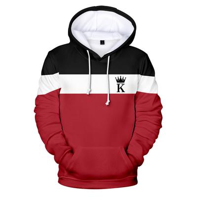 Playing Cards Poker K A Print Hoodies Men/women KING QUEEN Hoodie Sweatshirt Male Clothes Boys/girls Harajuku Funny Jacket Coat