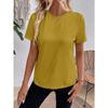 Summer New Solid Color Round Neck Short-sleeved Loose T-shirt Shirt Vest for Women
