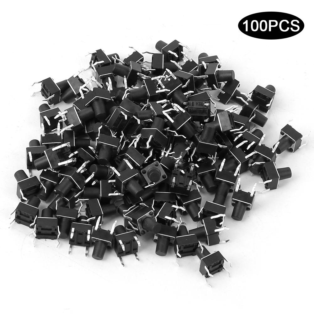 100pcs Momentary Tactile Push Button Switch Mini Micro Tact Switch Accessory 6 x 6 x 8mm