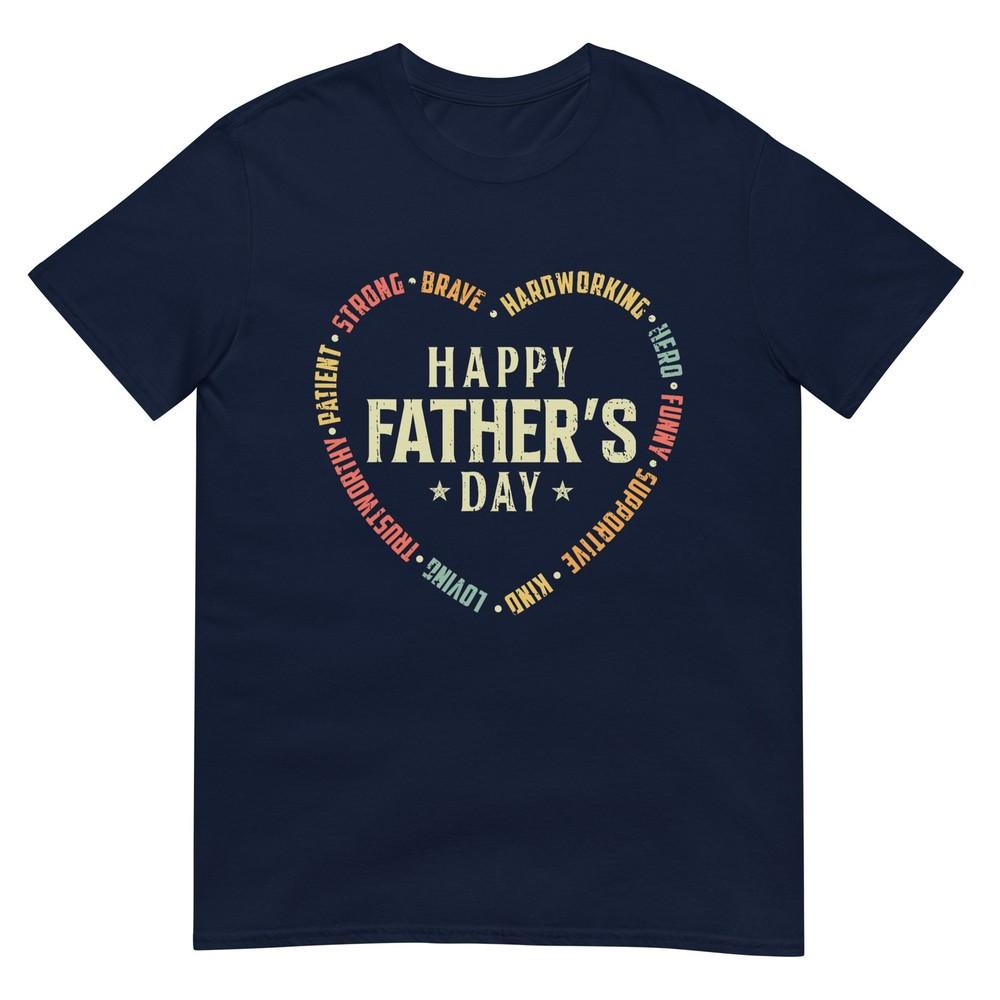 Happy Fathers Day Shirt Heart Word Art For Dad From Kids TShirt S