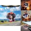Colorful Acrylic Cartoon Skeleton Doll Flat Ornament Ideal For Halloween And Festive Car Accessories