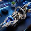 Interstellar Battleship Space Explorer Spaceship Wooden Alien Assembly Building Blocks Toy Adult 3D Model Birthday Gift
