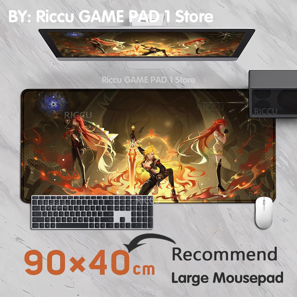 PC Genshin Impact Mavuika High definition printing Mechanical Keyboard XXL Locking Edges accessories Mouse pad Hentai ESports