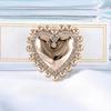 8Pcs 19/25MM Size Metal Shank Buttons Vintage Sewing Buttons Luxury Heart-Shaped Buttons  DIY Outfit