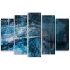 Five Piece Picture Canvas Print Female Blue