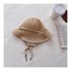 New Summer Kids Sun Hat Sweet Lace Bow Girls Straw Hat with Straps Beach Vacation Children Breathable Fisherman Hat