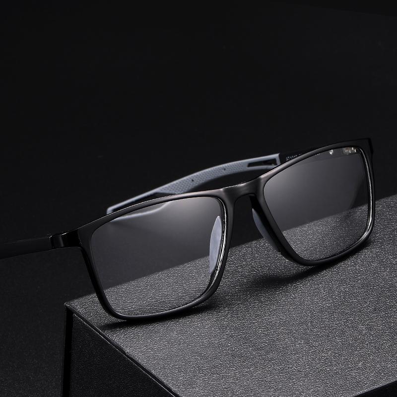 May Flower Square Reading Glasses Blue Light Blocking Mens Prescription Eyeglasses Frame Durable Lightweight