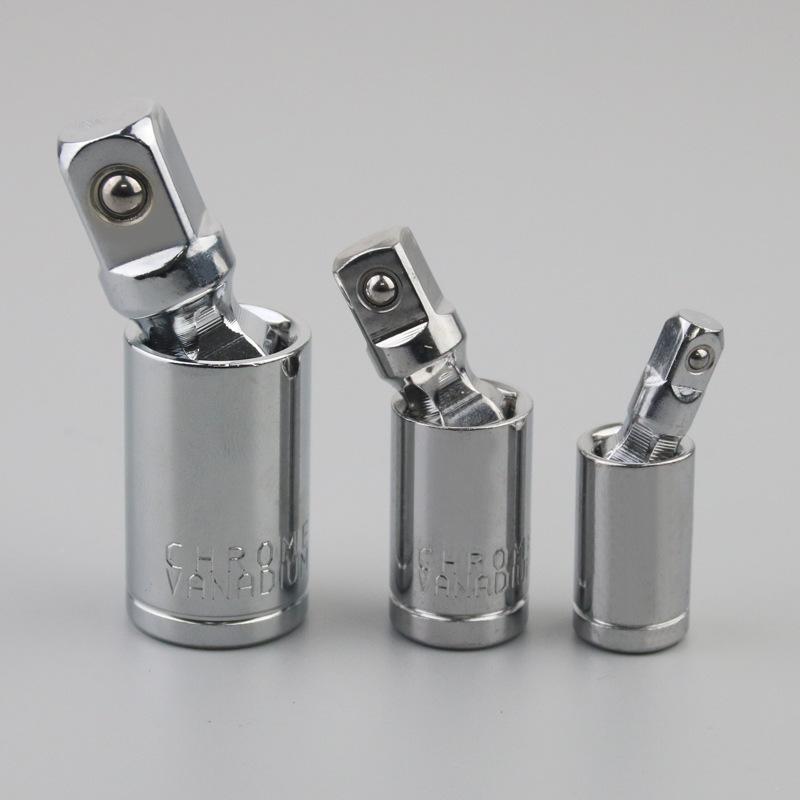 Sada univerzálního kloubu 1/4" 3/8" 1/2" Úhlová ráčna s otočnou hlavou o 360° Adaptér pro prodloužení tyče Adaptér Nářadí s ohýbatelným adaptérem