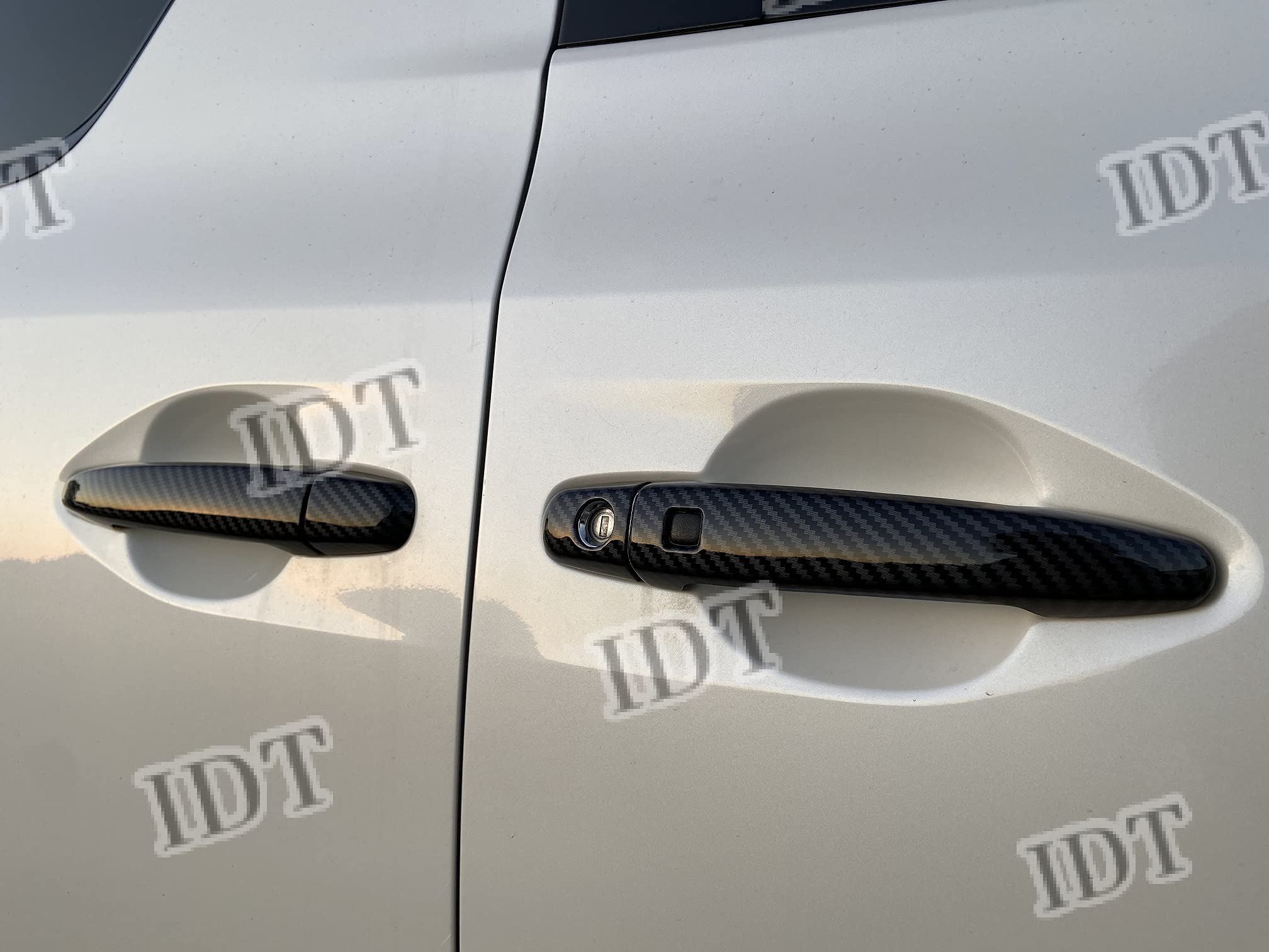 

IDT Carbon Fiber Door Handle Cover for 20 Series Mini Easy Installation Fiber Door Handle Alphard/Vellfire (Includes Cloth) - (Carbon Cover)