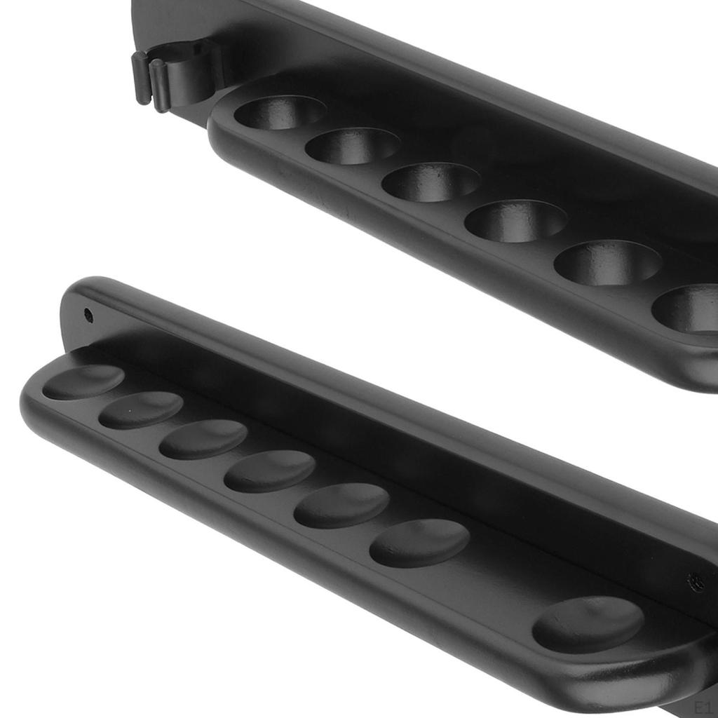 Pool Cue Rack Billiard Wall Mount Rod Holder for Players
