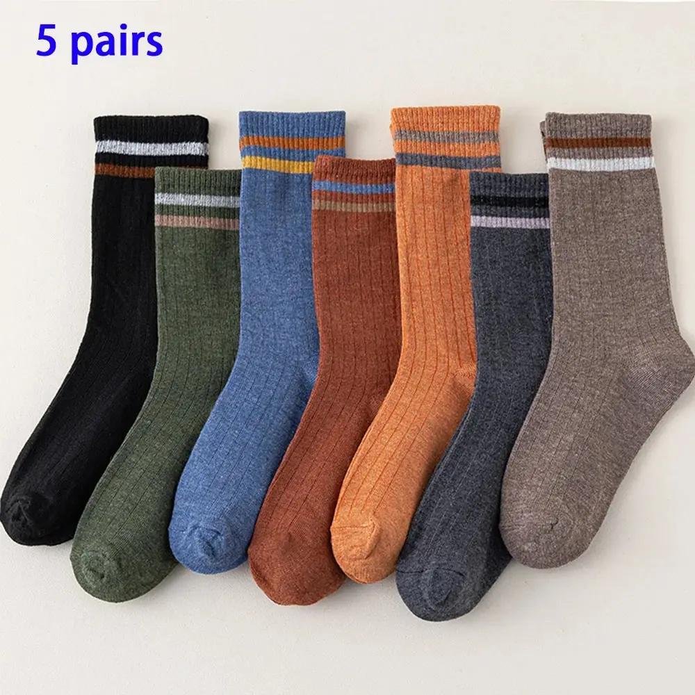 

5/10/20 Pairs of Autumn and Winter MEN S Sports Socks with Long Sleeves for Casual Sweat Absorption, Breathability, and Comfort EU 40-45