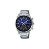 EDIFICE Series Waterproof 100M Fashionable and Versatile Quartz Steel Strap Men's Watch Blue Dial EFV-600D-2AV