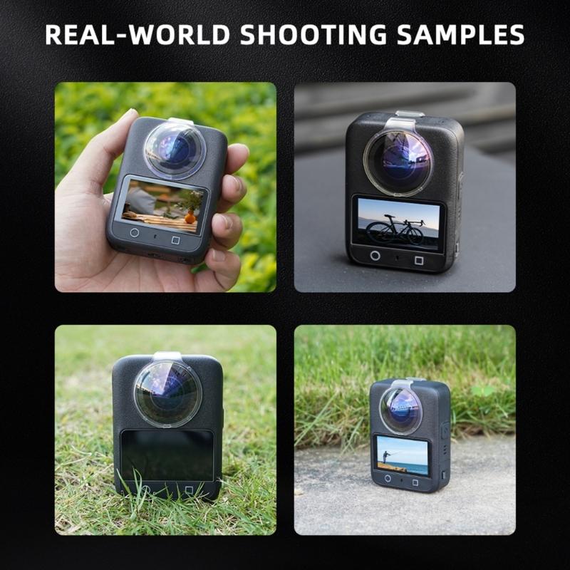 AntiScratch Camera Lens Protectors for 360 Cameras Toolless Mounting System For Adventure Photography