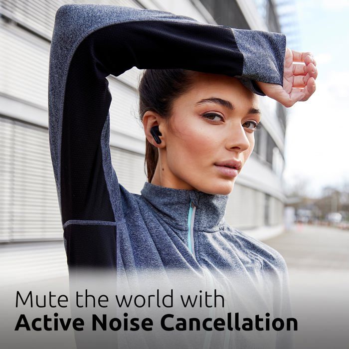 Casque sans fil - INTENSO - T302A - Annulation active du bruit - Mode transparent - Intra-auriculaire