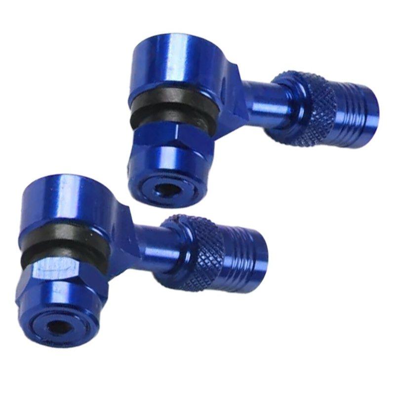 1 Pair CNC Aluminum Alloy Wheel Tire Stem Tubeless Valve Fit for Suzuki Hayab GSXR600 GSXR750 GSXR1000 Blue