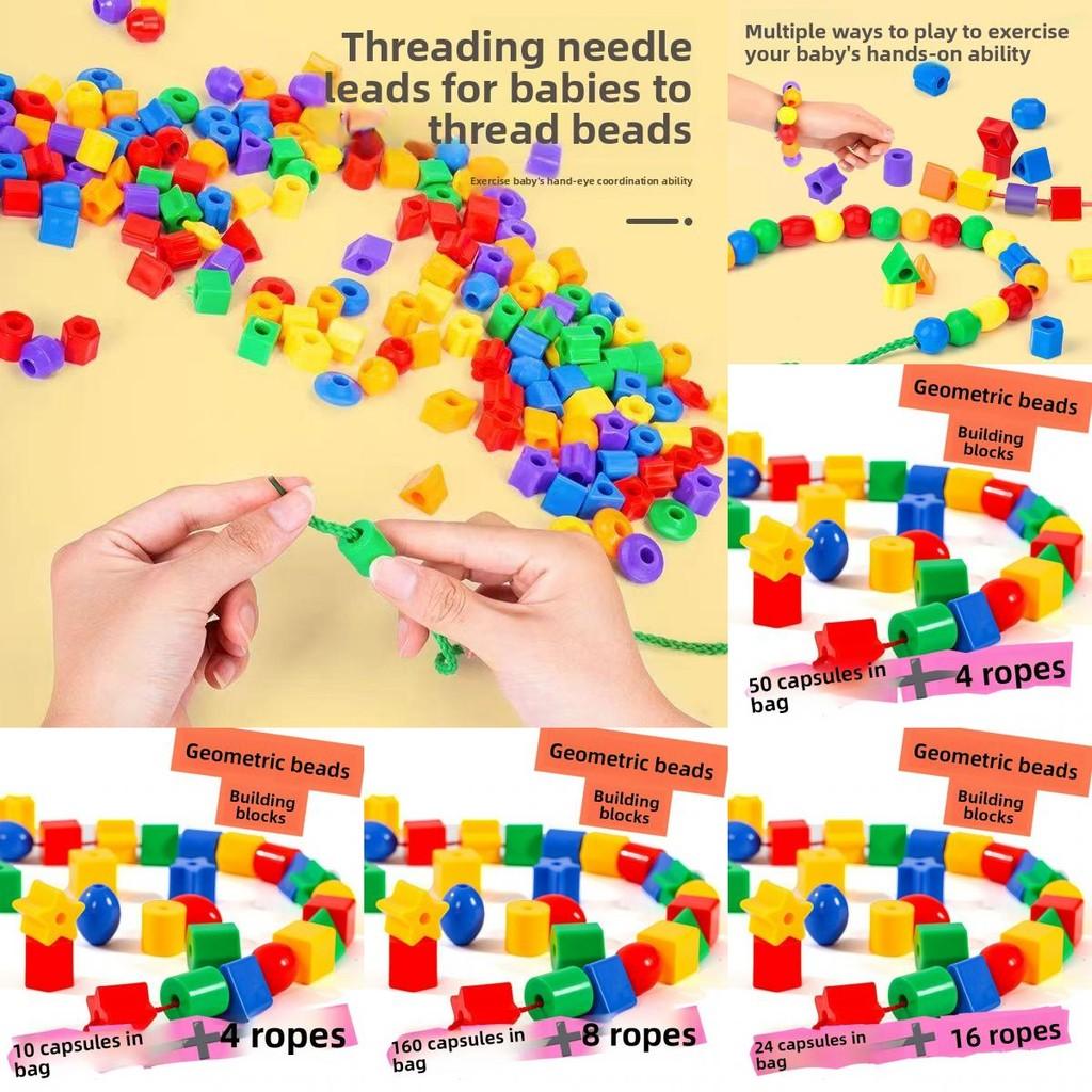Stringing Children Bead Educational Toy Plastic Materials Fine Play Development