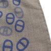 Great HERMES Scarf  Bicolor Scarf Blue Light Brown Cashmere Mens Used