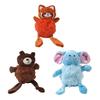 Pet Chew Toy Cartoon Animal Shape Interactive Tug-of-War Pet Toy with Pull-Out Cotton Rope Built-in Sound Bite-resistant Dog Squeaky Toy