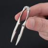 Tweezers Titanium Alloy Lightweight Outdoor Mini Tweezers Compact Size Portable Camping Tweezers Secure Grip Survival Kit Essential Tool