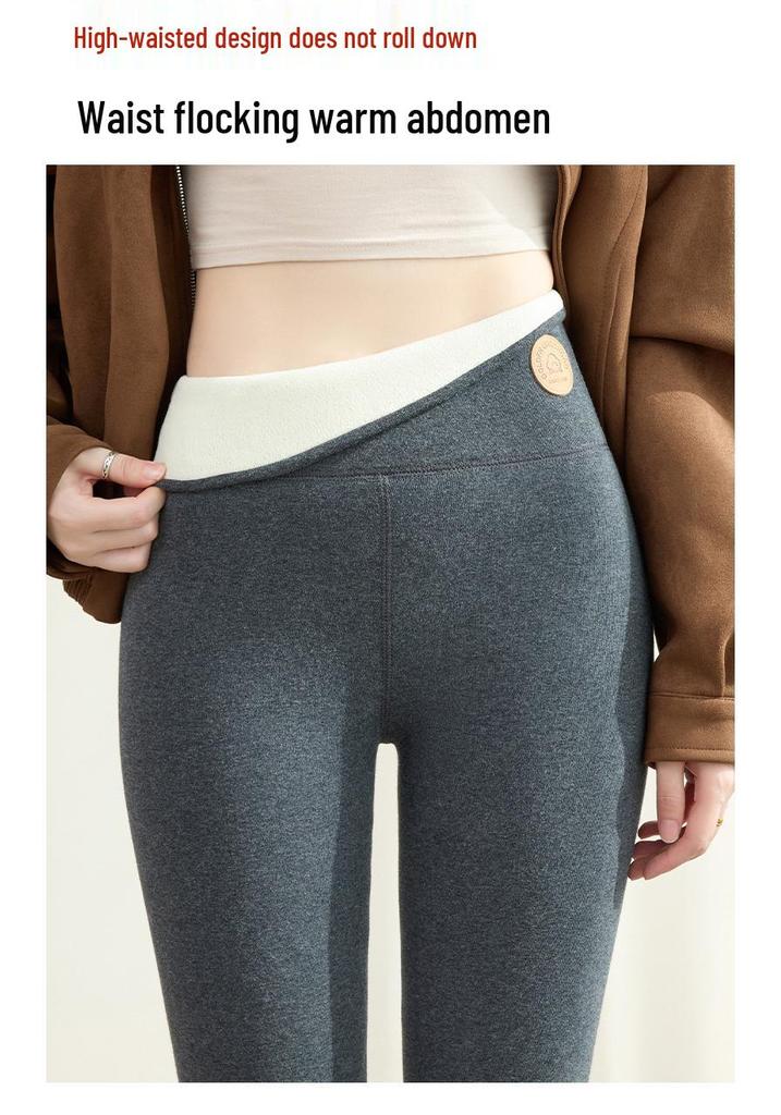 MXL005 Women's Lambswool Fleece-Lined High-Waisted Winter Leggings - Extra Thick & Warm