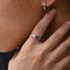 Classic Watch Chain Band Ring for Men Boys,Metal Chain Link Open Free Rings,Rock Punk Jewelry