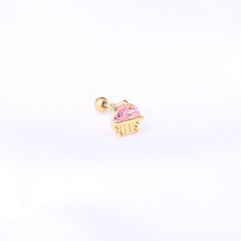 New Fashion Ear Bone Nail Zircon Piercings Jewelry Stainless Steel Ocean Series Earrings Sea Animals for Girl