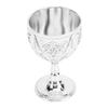30ml Metal Wine Glass Carved Rose Embossed Goblet Ornament for Home Bar Travel Wedding Party