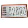 Hermes Hanging Set Serie Metal FIXATION CARRE BOITIER Silver Metal Used