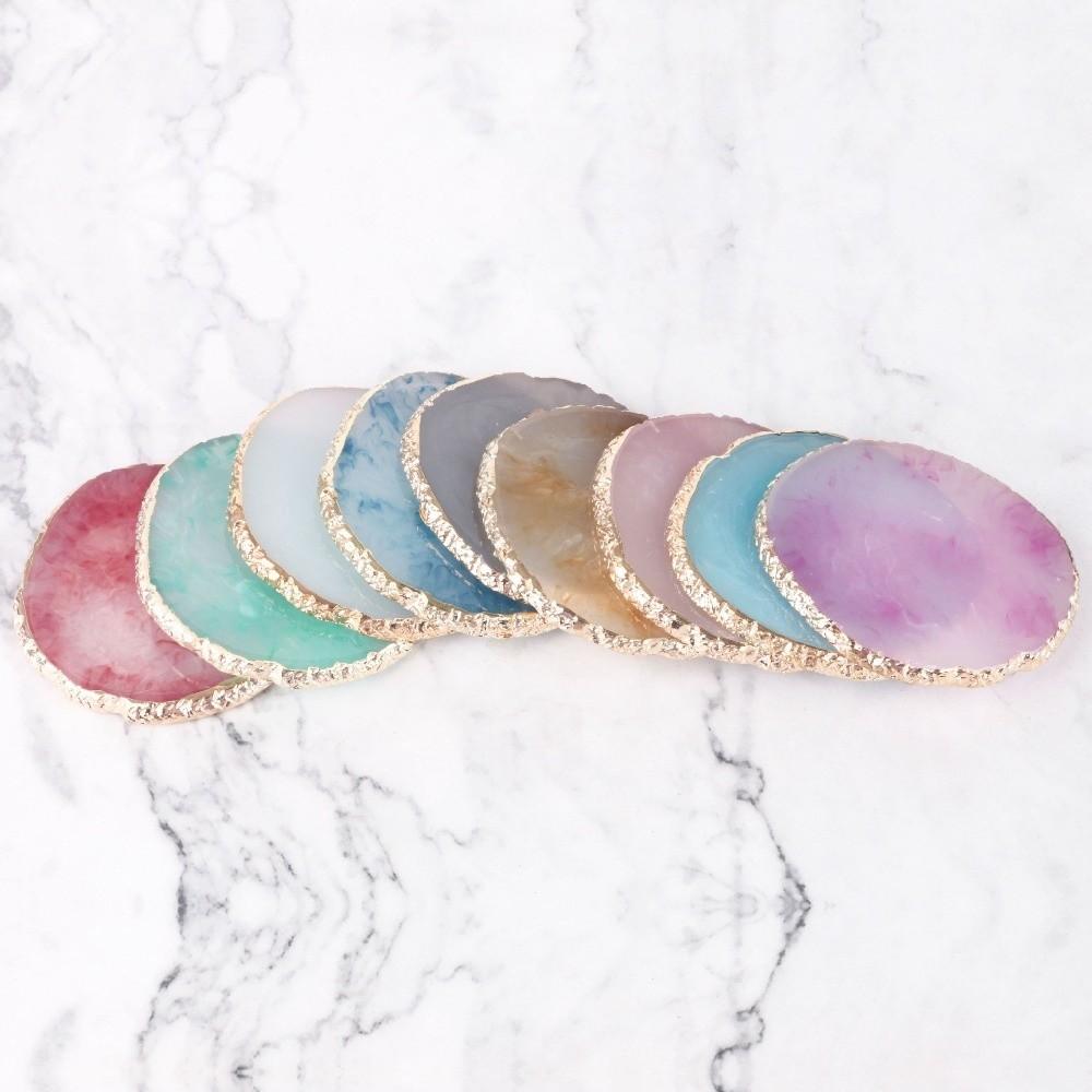 Color Drawing Pallet Resin Agate Nails Palette Gel Polish Display Shelf Eyelash Extensions