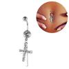 Drahokamenový dvojitý kříž Visící pupek Tlačítko na pupek Prsten s činkou Body Piercing Šperky