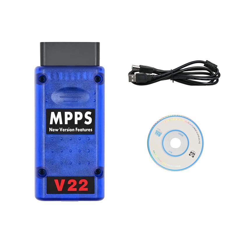 Full Set MPPS V22 ECU Chip Tuning Tool MPPS 22 OBD2 Scanner with Adapters Breakout Tricore Cable MAIN + TRICORE + MULTIBOOT