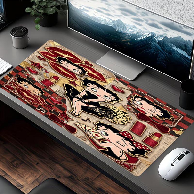 Betty Boop Print Mouse Pad, for Keyboard Pad Laptop PC Mat for Office Home Use, Desk Decor, Perfect Birthday Gift for Gamers