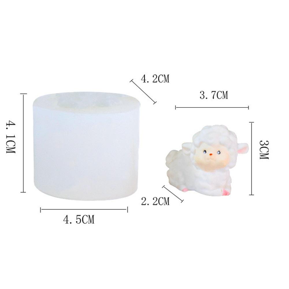New Three-Dimensional Sheep Plaster Decoration Mold Creative Baking Diy Aromatherapy Candle Cartoon Lamb Silicone Mold