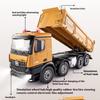 Huina 1/14 12Ch Rc Heavy Duty Dump Truck 8 Wheel Alloy Remote Control Engineering Cargo Vehicle Lights Sound Kids Toys Boy Gifts