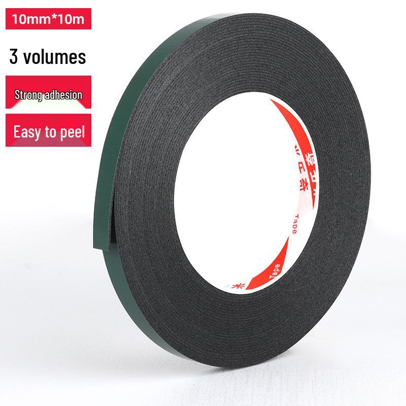 Green Film Double-Sided Tape: High-Temp Resistant, Strong Adhesive, Black Foam for Electrical & Hardware Repair.