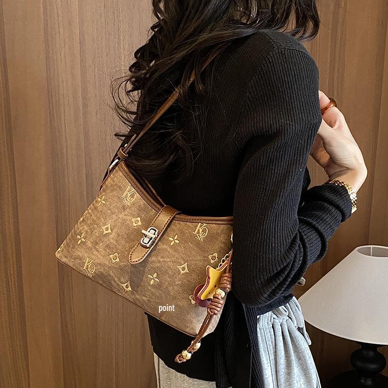 Women's High-End Embroidered Underarm and Crossbody Bag (2026)