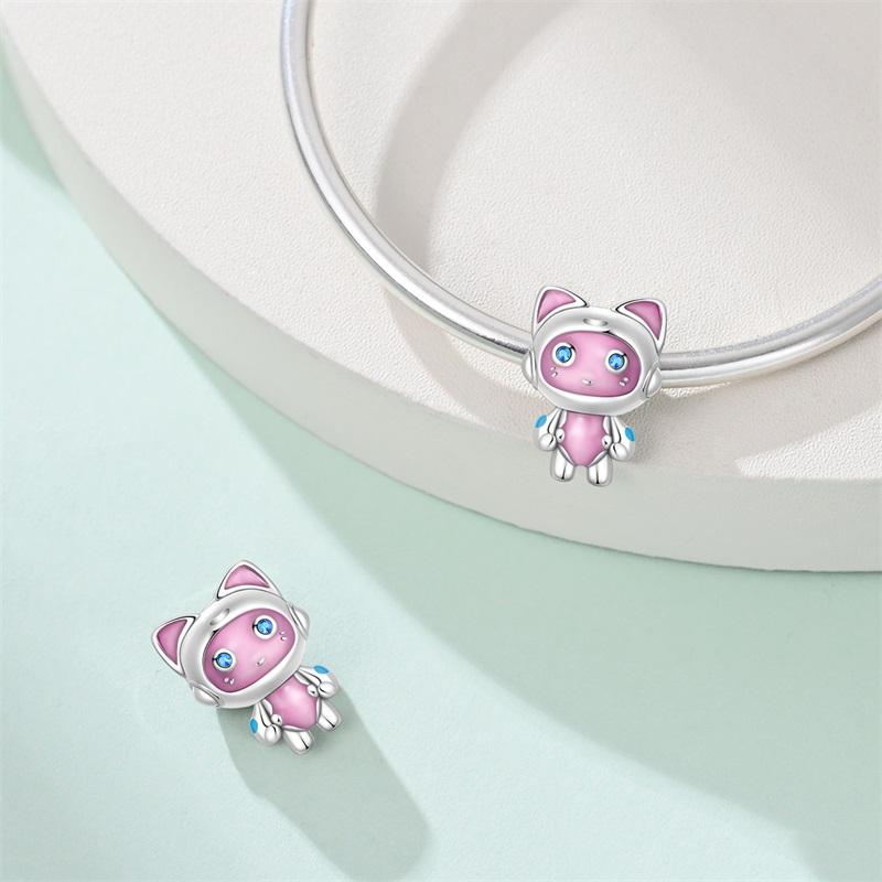 Cute Charms Copper Original Fit Bracelet Monsters Robot Dog Chinese Panda Beads Charms For Women Diy Party Jewelry