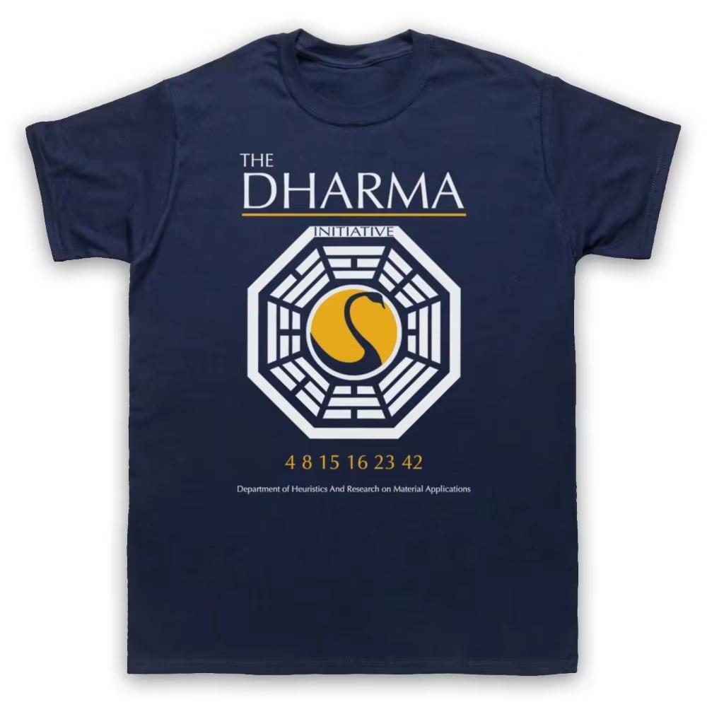 Unisex Tričko Módní Streetwear LOST NEOFICIÁLNÍ THE DHARMA INITIATIVE KULT TV SHOW UnisexS Dámské Tričko Vysoce Kvalitní Bavlněný Vršek