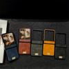 Z Flip7 Retro Leather Hard Shell Phone Case for Samsung Galaxy Z Flip 7 Fe 6 5 4 3 Flip6 Flip5 with Hinge Protective Cover