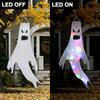 1-4PCS Halloween LED Floating Ghost Decoration Hanging Glowing Figure Prop for Outdoor Yard Haunted House Party Scene Use