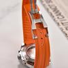 20mm New Soft FKM Fluorous Rubber Curved End For Omega Strap For Seamaster 300 Diving Belt Fold Buckle Replacement Watch Band
