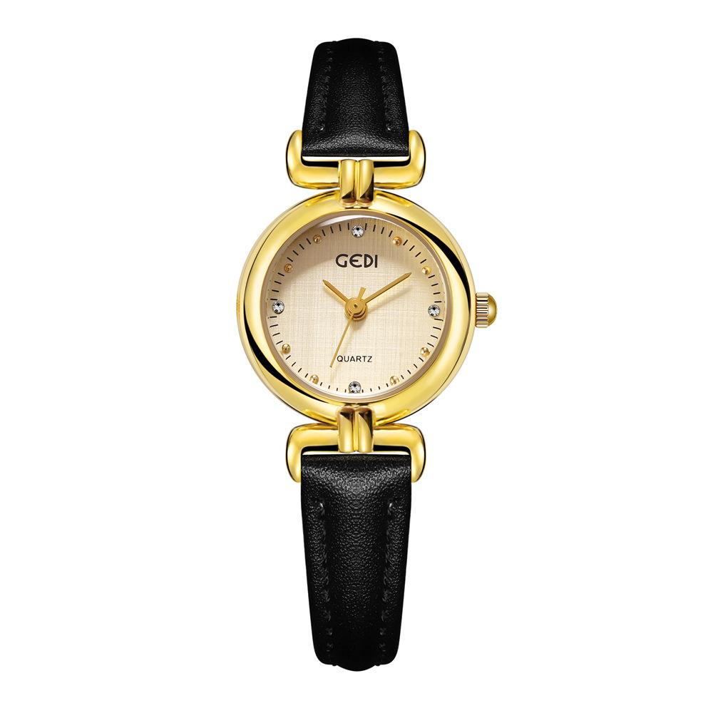 UTHAI CQ474 Ceasuri de damă vintageceas cu cuarț din piele naturală rafinatăceas de lux ușor cadouceasuri pentru femeie