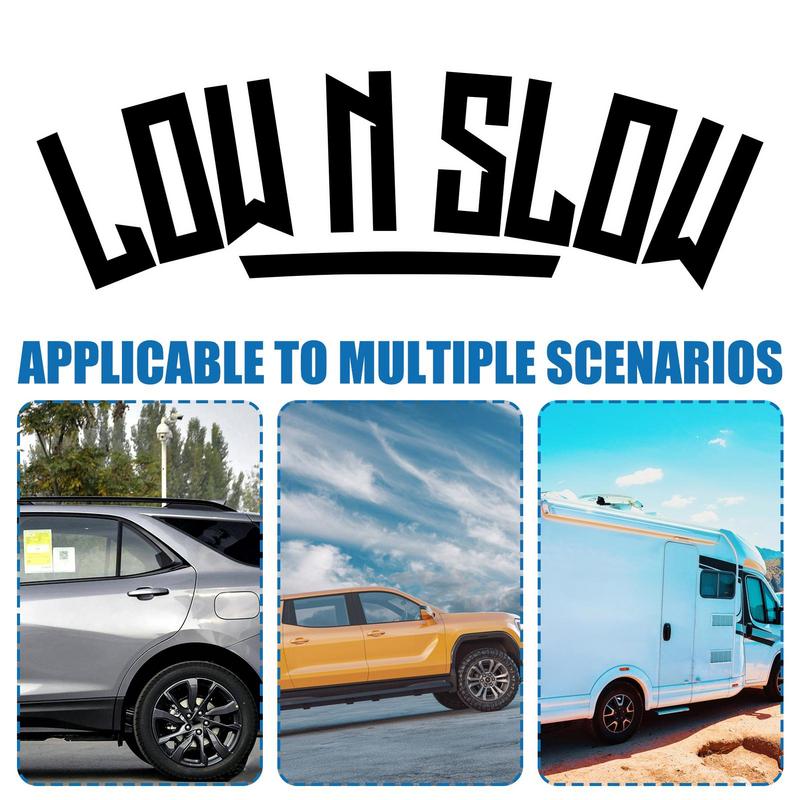 Low N Slow sticker voor auto, grappige sticker met opdruk, veiligheidssticker voor autorijden, reflecterende sticker, waterdicht, duurzaam voor de achterruit.