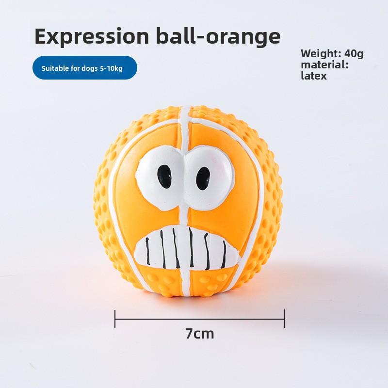 Dog Toy Ball Training Interactive Chewing Toy, Durable and Bite-resistant, Cleaning Teeth, Making Sound, Elastic Ball, Pet Toy