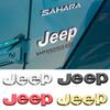 3D Metal Jeep Car Logo Emblem Badge Sticker for Jeep Renegade Wrangler JK JL Grand Hood Side Trunk Decoration Accessories ALN1