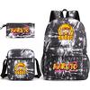 Large Capacity Schoolbag with Shoulder Strap; Student Three-piece Pencil Case Set